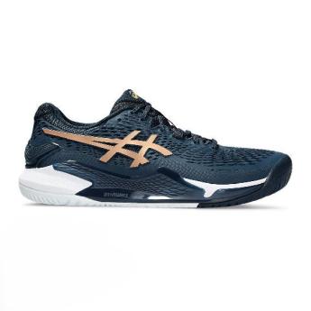 Asics GEL-RESOLUTION 9 男網球鞋 榮耀系列 (藍 / 金)