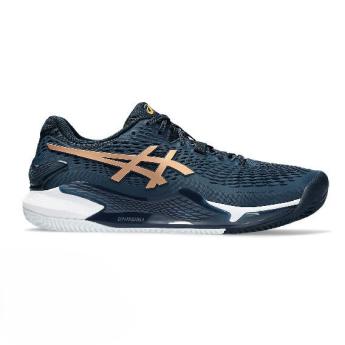 Asics GEL-RESOLUTION 9 CLAY 男網球鞋 紅土 榮耀系列 (藍 / 金)