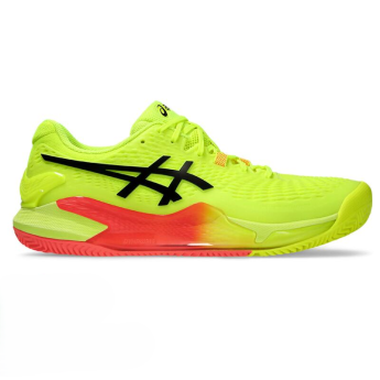 Asics GEL-RESOLUTION 9 CLAY PARIS 男網球鞋 巴黎奧運(螢黃紅/黑)