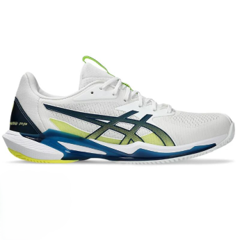 Asics SOLUTION SPEED FF 3 CLAY 男網球鞋 紅土 美網配色 (白/綠黑)