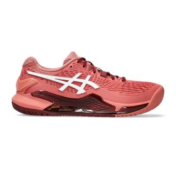 Asics GEL-RESOLUTION 9 女網球鞋 (石榴粉/白)