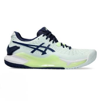 Asics GEL-RESOLUTION 9 女網球鞋 法網配色 (淺綠/藍)